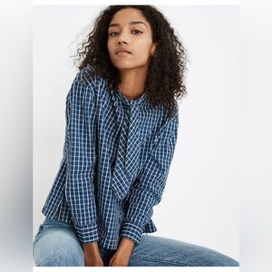 Madewell Denim Tide Neck Westlake shirt In plaid Size S